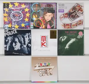 New Vinyl: A selection of rock, pop, and alternative vinyl records featuring acclaimed 1980s artists and contemporary compilation releases