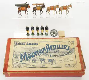 Britains Set No. 28 'Mountain Artillery', Boxed