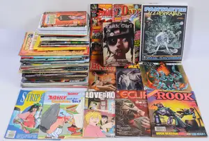 Quantity of Magazines, Graphic Novels & similar, Heavy Metal, The 77, Strip, Eclipse, The Rook & similar.  Although unchecked for completeness condition genera