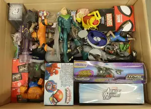 A Boxed & Unboxed Group of Superhero Collectibles.