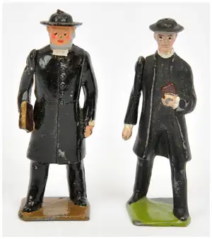 Britains Home Farm Series - Model Nos. 592 'Curate' & 593 'Country Clergyman'