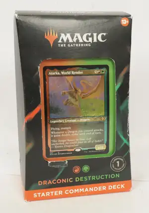 Wizards of the Coast, a Sealed Magic The Gathering Draconic Destruction Starter Commander Deck.