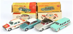 Dinky Toys A Group Of 4 - (1) 135 Triumph 2000 - Metallic Aqua with white roof, (2) 169 Ford Corsair