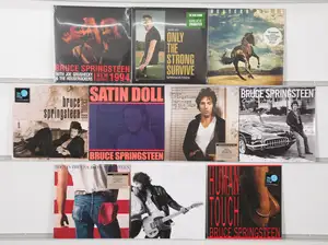 New Vinyl: A collection of rock LPs featuring studio albums, compilations, and live recordings by Bruce Springsteen