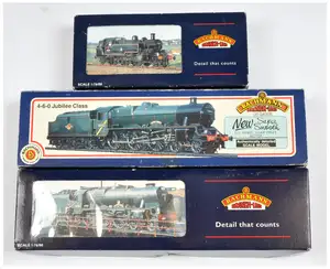 Bachmann Branchline OO gauge trio of ex LMS steam locomotives, comprising