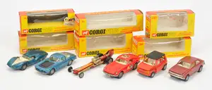 Corgi Toys Whizzwheels A Group Of 6 To Include - 301 ISO Grifo - Blue body with black bonnet ,