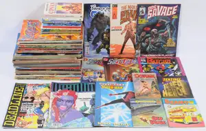 DC, Marvel UK Comics & similar, Conan, Doc Savage, DC The Super Heroes, Deadline, Ultimate Spider-man & similar.  Although unchecked for completeness condition