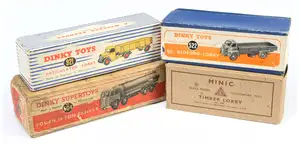 Dinky Toys Empty Boxes A Group Of 3 – (1) 504 Foden (Type 1) Tanker, (2) 522 Big Bedford Lorry