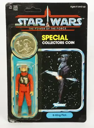 Kenner Star Wars vintage 3.75 inch action figure B-Wing Pilot Power of the Force 92A.