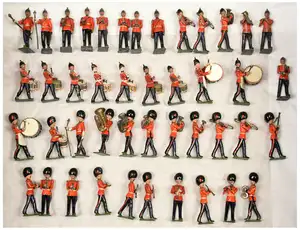 Britains - A Group of Line Infantry & Guards Bandsmen Figures