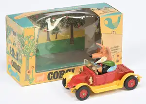 Corgi Toys 808 "Basil Brush" Car - Red including hubs, yellow with "Basil Brush" Figure