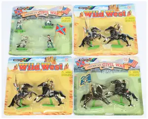Britains 'Wild West/American Civil War' Range - A Group of Blister Packs. Comprising: Set 17554 'Confederate Cavalry', Set 17555 'Confederate Infantry' & 2 x S