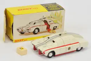 Dinky Toys 105 "Captain Scarlet" Maximum Security Vehicle - White body with red base and interior,