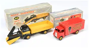 Dinky Toys A Pair - (1) 919 Guy (Type 2) "Golden Shred" Van - Red body, cab and chassis
