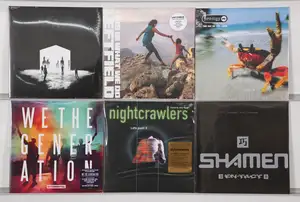 New Vinyl: A collection of electronic and dance music vinyl featuring influential house, techno, and big beat artists