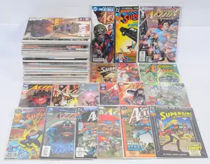 DC Comics, Action Comics, Superman & related.  Although unchecked for completeness condition generally appears to be Good to Excellent.  See photo.