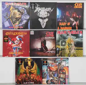New Vinyl: A selection of heavy metal and hard rock LPs featuring several limited edition coloured vinyl pressings and anniversary reissues. The collection inc