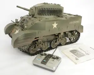 21st Century Toys - The Ultimate Soldier - Remote Control M5 Stuart Tank, 1:6th Scale. Includes: M5 Stuart Tank, Remote Control (Not Original) & 12 Volt batter