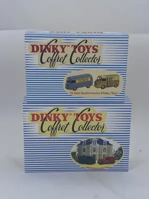 Dinky Toys (Atlas Editions), a boxed group of collectors sets to include, 75ème Anniversaire des Dinky Toys 1934–2009 (Citroën H Fourgon and Peugeot D.3.A 