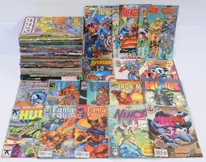 Marvel Comics, The Avengers, Captain America, Iron Man, The Incredible Hulk, Fantastic Four & similar.  Although unchecked for completeness condition generally