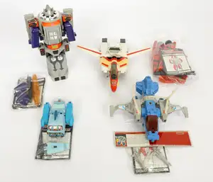 Transformers Hasbro original G1 loose action figure collection including Jetfire, Highbrow with Headmaster Gort, Galvatron, and Blurr. The lot is accompanied b