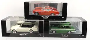 Neo Scale Models, a boxed 1:43 scale group comprising of Volvo Amazon Coune Convertible in White, NEO44380 Volvo P1800 "Jensen" in Red along with Triumph Vites